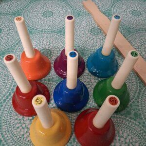 MUSICAL HAND HELD BELLS (8 IN SET)